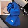 Winter Women Scarf Warm 100% Wool Knitted Shawls Casual Brand Neckerchief Cashmere Shawl Wrap Fashion Red Students Scarves