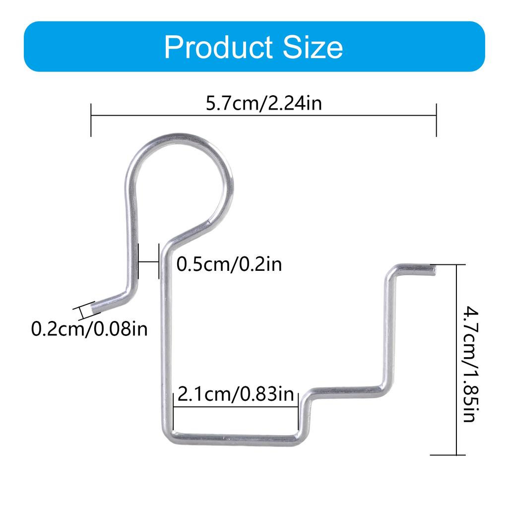 50Pcs Stainless Steel Gutter Hooks Christmas Light Gutter Clips Outdoor Lights Hanger for Outdoor Decorative Easy To Use