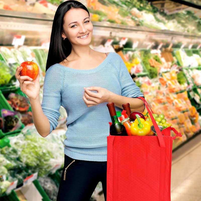 Große Wiederverwendbare Einkaufstasche Kühltasche Isoliert Lebensmittel Picknick Camping Faltbare Tasche