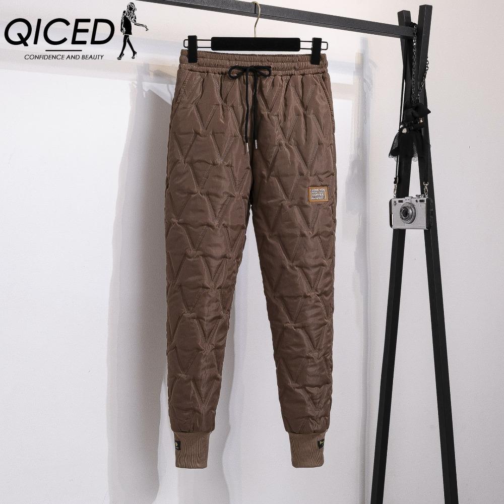 

QICED Women s Fashion Casual Solid Color Print Pants & Capris XXL коричневый