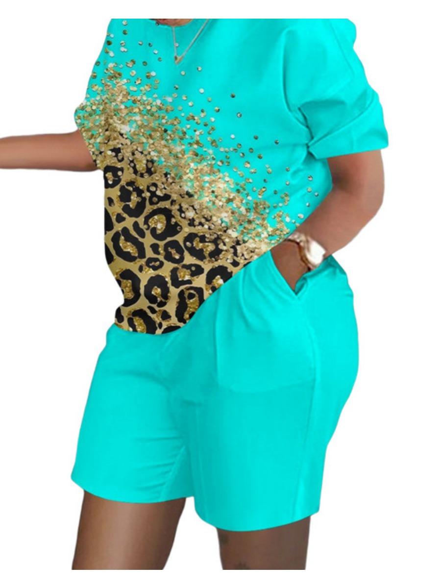 

Літня популярна футболка з 3d-принтом + шорти, комплекти з 2 предметів, модний повсякденний жіночий короткий костюм, м’який спортивний костюм для бігу, трендовий одяг, одяг 6XL