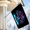 2D Flat - 2D Flat - 1pc 2D Flat, Decorative Flag, Dreamy Pink Purple Neon Tree Pattern Flag, Artistic Abstract Plant Hanging Banner, Home Living Room 