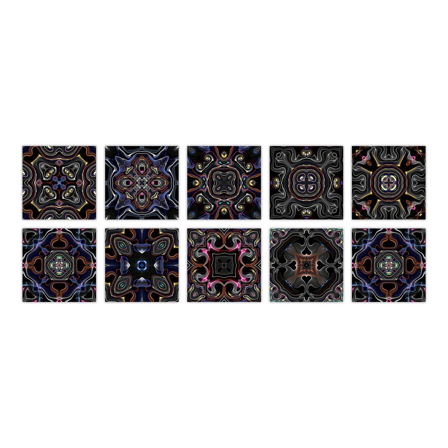 

Wall Sticker Self-Adhesive Thickened Crystal Tile Sticker Kitchen Waterproof And Oil-Proof Wallpaper Home Wall Decoration S = 10 * 10 (set of 10 pieces)