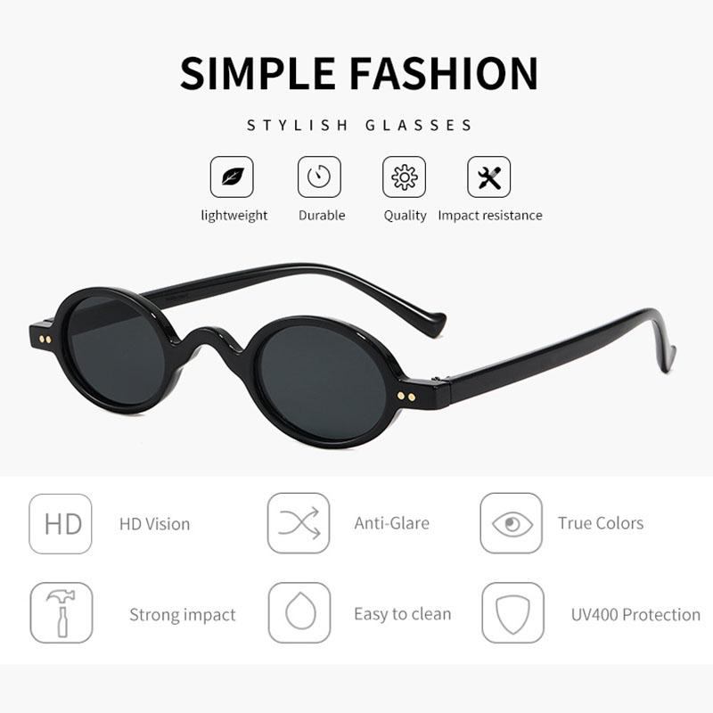 Vogue Shades Oval Sunglasses Women Steampunk Sun Glasses Unisex Vintage High Quality Popular Glasses Hot Sale Small UV400 Men Fashion Classic Eyewear