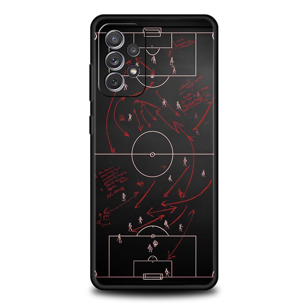 Football Basketball Tactical Board Phone Case for Samsung Galaxy A55 A35 A15 A14 A13 A25 A54 A51 A71 A72 A73 A32 A41 5G Soft TPU