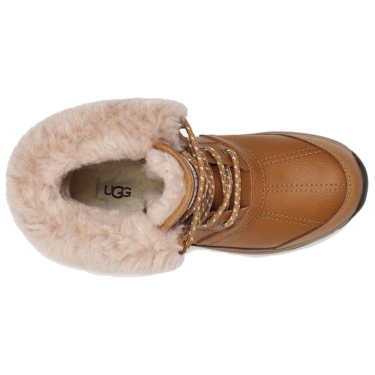 UGG Zaylee Leather Thermal Short Mid Calf Outdoor Boots Women's Brown 1138155-CHE