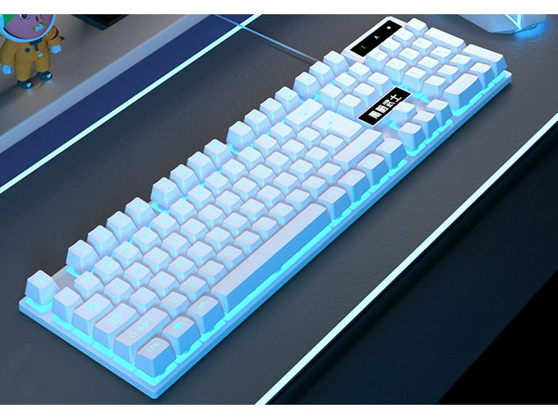 USB Wired Gaming Keyboard & Mouse Set - Mechanical Feel, Universal for Desktop & Laptop