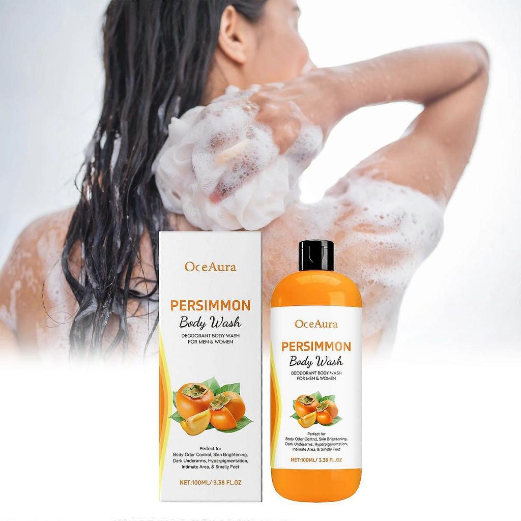 Limited time!!Oceaura Persimmon Fresh Body Wash Gentle And Moisturizing, Cleanses Skin, Smooth And Nourishing, Plant Extracts