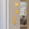 Acrylic Mirror Wall Stickers Small Flowers 3D Wall Decor Reflector Wallpaper Home Decor High-end Accessories