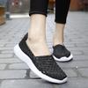Summer Moccasin Pink Beach Walking Shoes Women Multicolor Casual Weave Soft Slip on Braided Flats Sneakers Plus Size