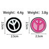 Creative Peace Logo Brooch: Cartoon Style, Two-Color Round Badge for Clothing Accessories