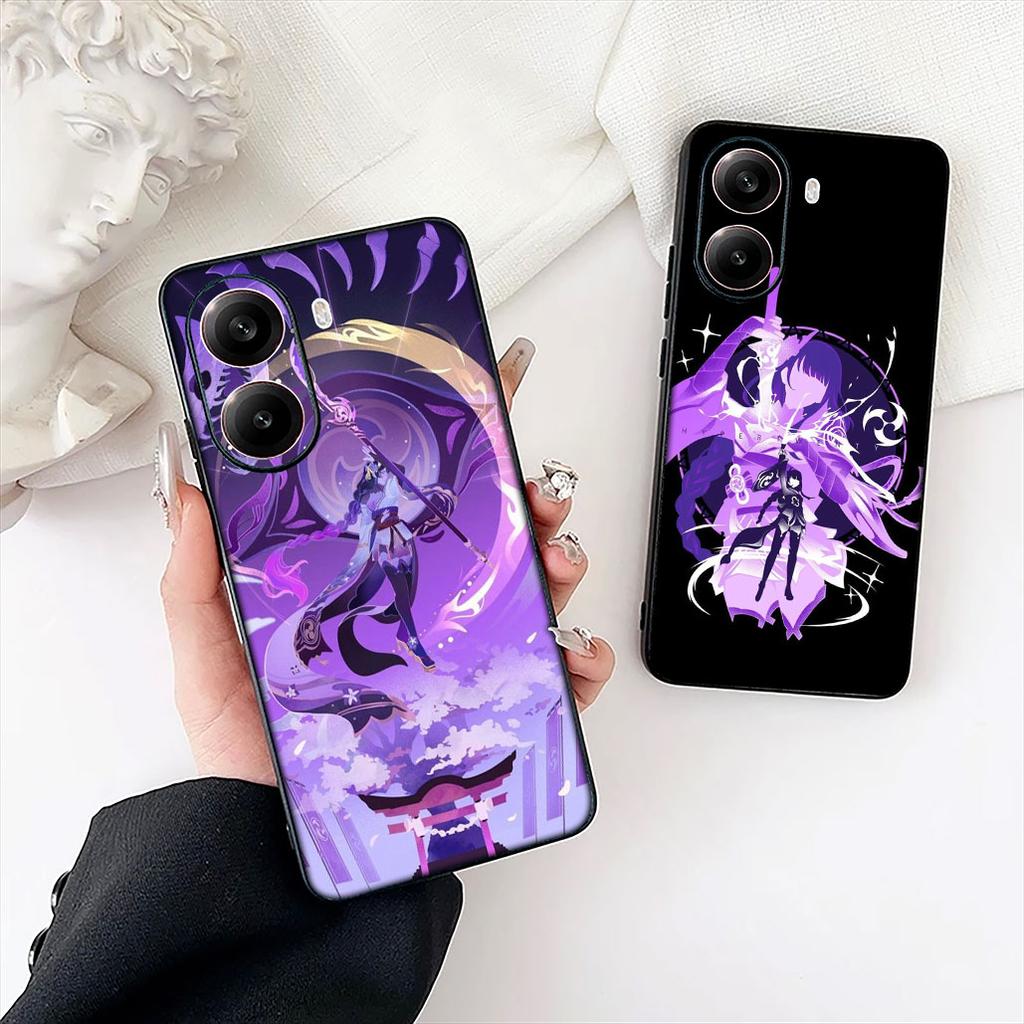 Genshins Raiden Shogun Impacts Protective Cover for Xiaomi Poco C85 C65 C75 X7 X6 M6 M8 F7 F8 Ultra F6 Pro Phone Case
