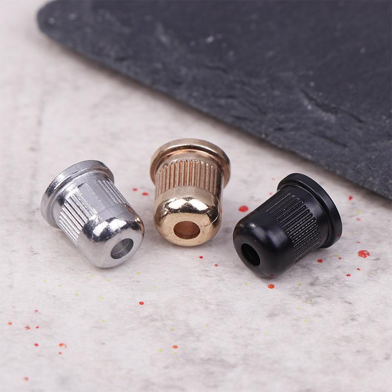 6Pcs Electric Guitar Metal Through Body Bass Strings Ferrules String-Through Body Ferrules For Electric Bass Electric Guitar