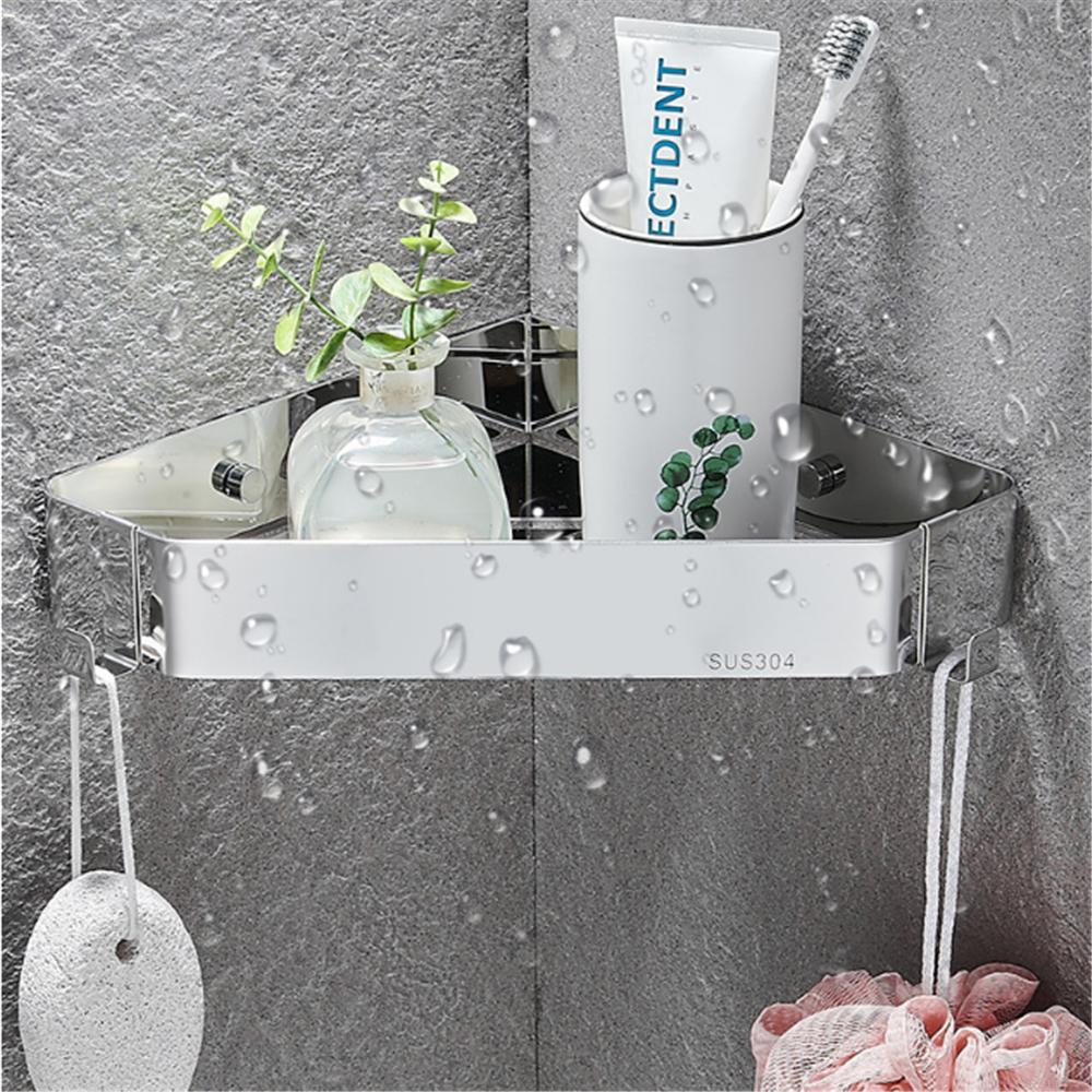 Black Bathrooom Storage Holder Grey Bathroom Shelf Wall Mounted Corner Shelf SUS304 Bath Shower Shelf Bath Shampoo Holder