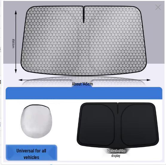Silver-Coated UV Protection Car Sunshade: Full Blackout Heat Insulation for Windshield