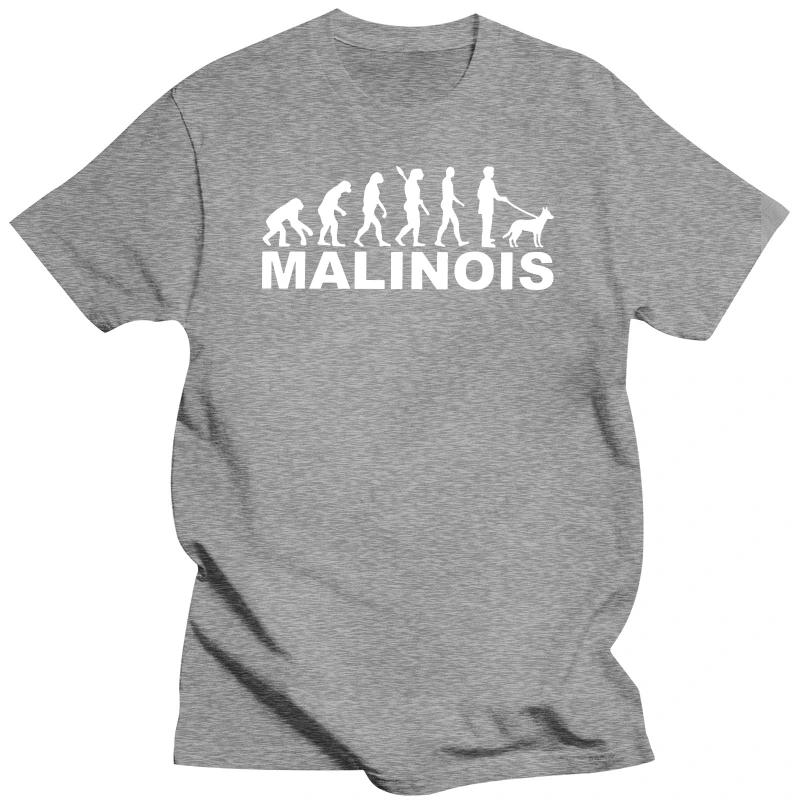 Funny Malinois Evolution T Shirt Men Cotton Fashion T-shirt Short Sleeve Belgian Shepherd Malinois Dog Tee Tops Slim Fit Appare