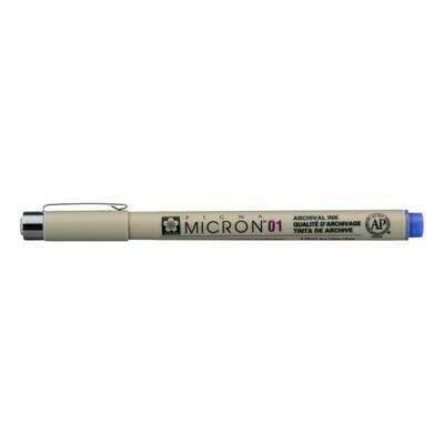 Felt-tip Pen - SAKURA - PIGMA MICRON 01 - Fine Tip 0.25 Mm - Blue - Permanent Ink