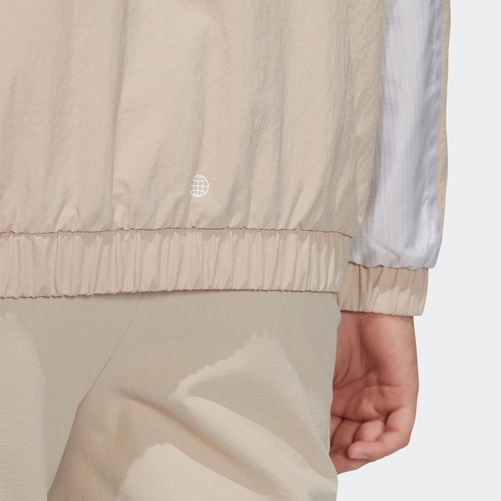 Adidas Must Haves Word Jacket With Letter Logo Print Women Casual Sport Jacket Miracle-Grey Tan-Brown HY2878