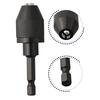 1pc Keyless Drill Chuck 0.3-6.5mm Hex Shank Chuck Adapter Drill Drilling Converter Tool Drill Chuck Clamp Power Tools