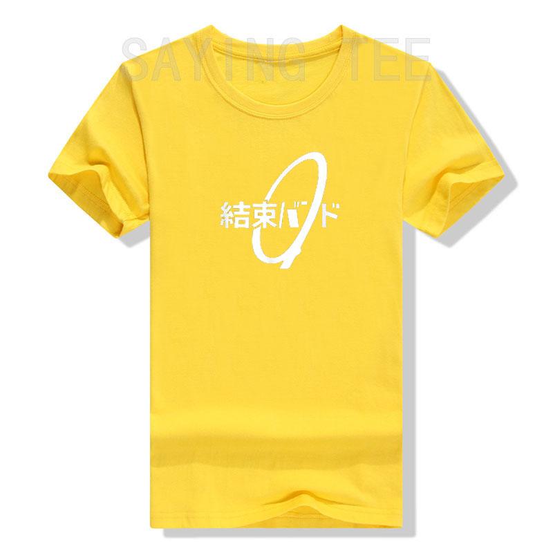 Cable Tie Kanji Hiragana Kessoku Band Rocker Band TShirt Japanese Fashion Graphic Tee Tops Letters Printed Aesthetic Clothes