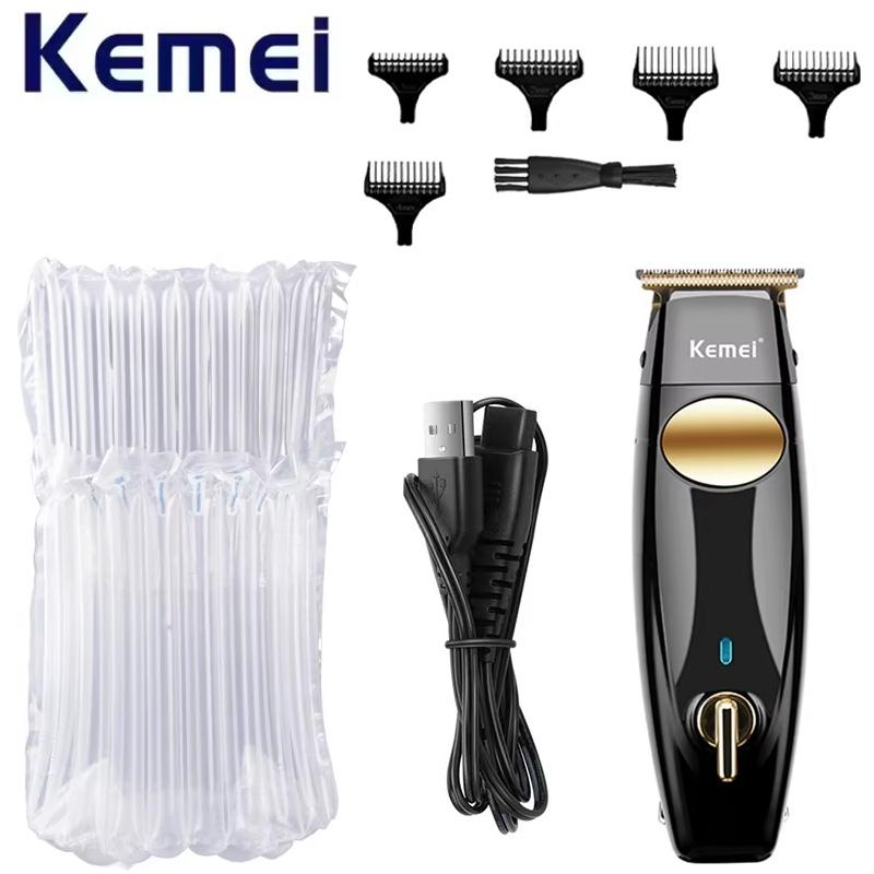 Original Kemei Cordless Hair Trimmer For Men Grooming Professional Beard Hair Clipper Electric Rechargeable Hair Cutting Machine