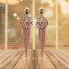 Stilfulla senaste västerländska örhängen guldpläterade kristall handgjorda tofs långa örhängen för flickor och kvinnor
