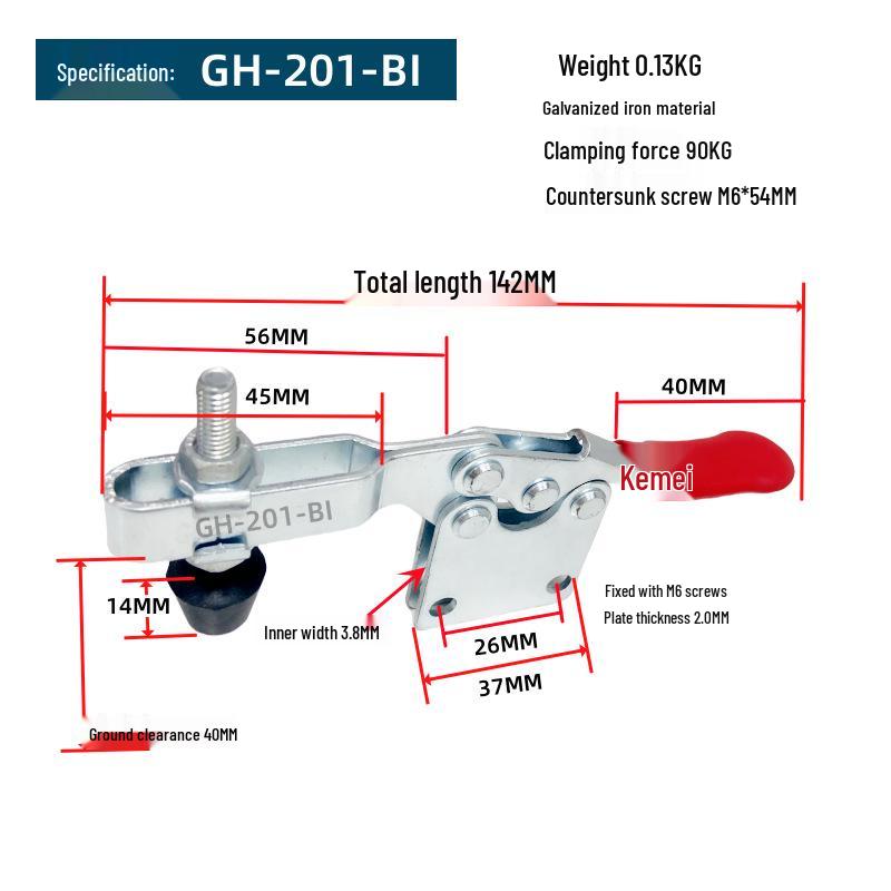 Quick Clamp GH201: Stainless Steel 201A Pliers, 201B Collet, 201C Fixture, 225D Toggle Clamp