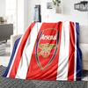 Coperta in Flanella con Stemma dell'Arsenal Football Club, Poliestere Morbido, Design Moderno, Per Tutte le Stagioni per Campeggio, Viaggi, Regali per Feste o Compleanni