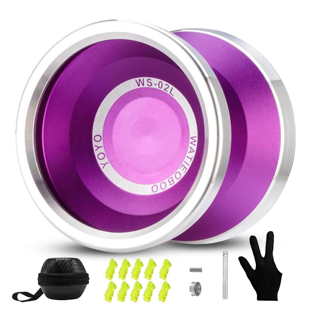 WATIEOBOO Professional Bimetal for Adults and Advanced Large Wide Body 6061 Aluminum Alloy with Advanced Precision Bearings Yo-Yo, Non-Reactive Yo-Yo