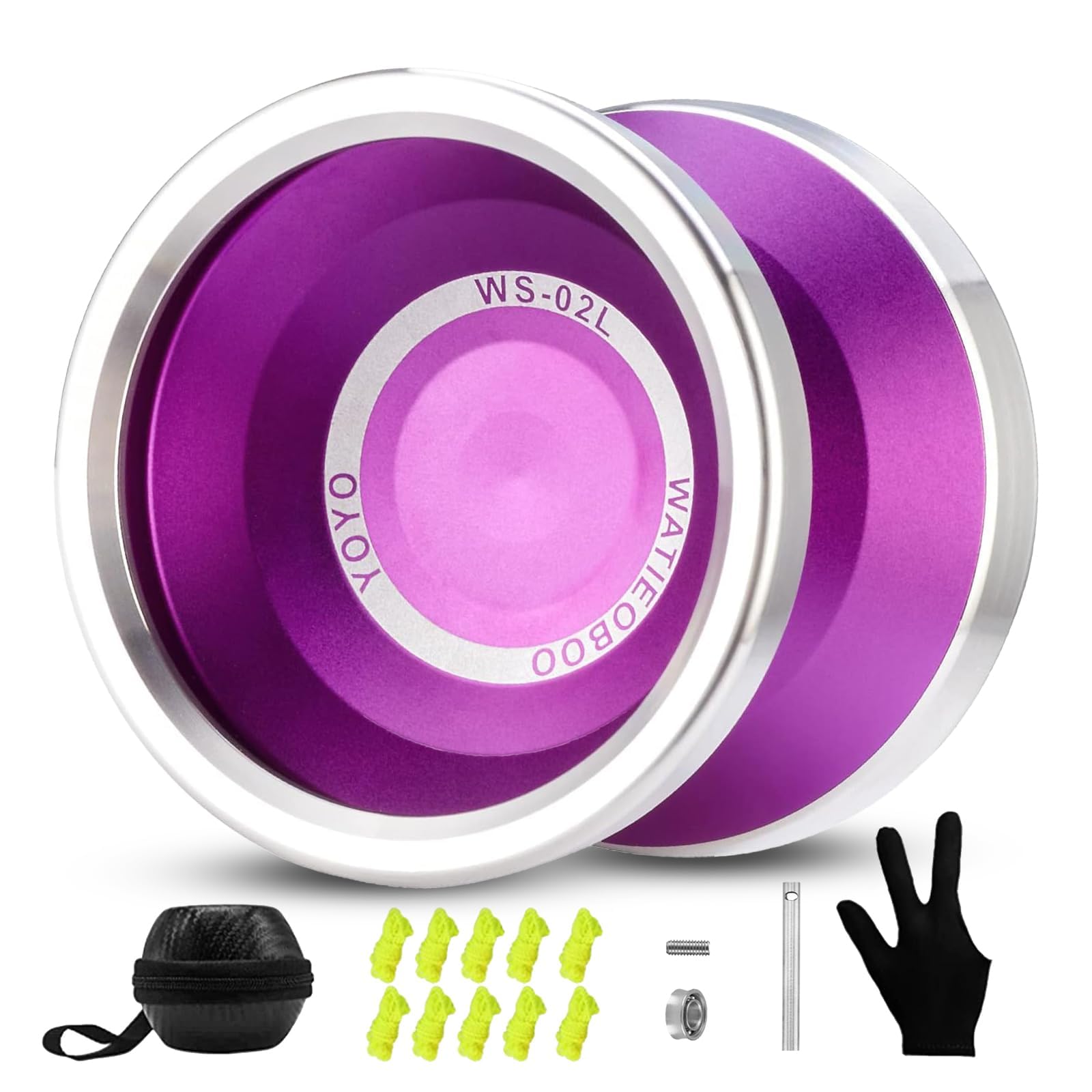 

WATIEOBOO Professional Bimetal for Adults and Advanced Large Wide Body 6061 Aluminum Alloy with Advanced Precision Bearings Yo-Yo, Non-Reactive Yo-Yo