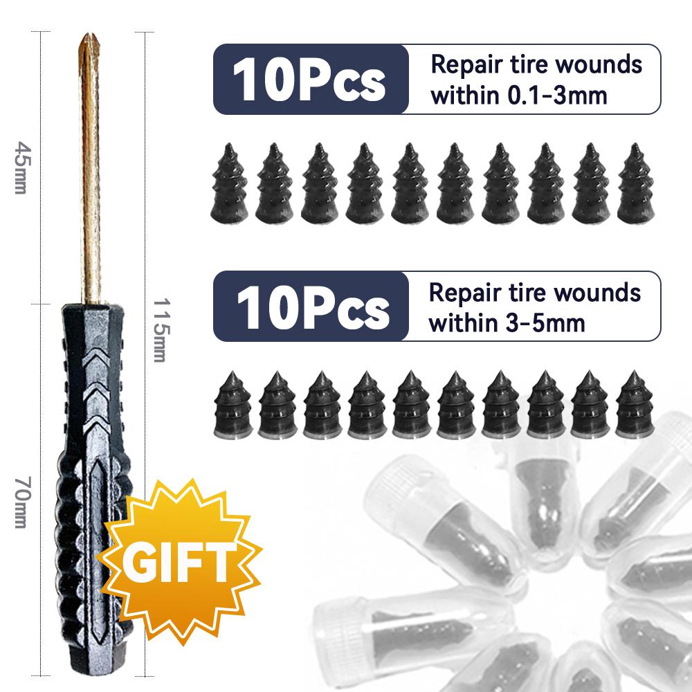 50PCS Auto Vacuum Tire Repair Nails Wholesale Tyre Repair Tools for Moto Bike Tire Repair Nail Kit Puncture Tyre Rubber Nails