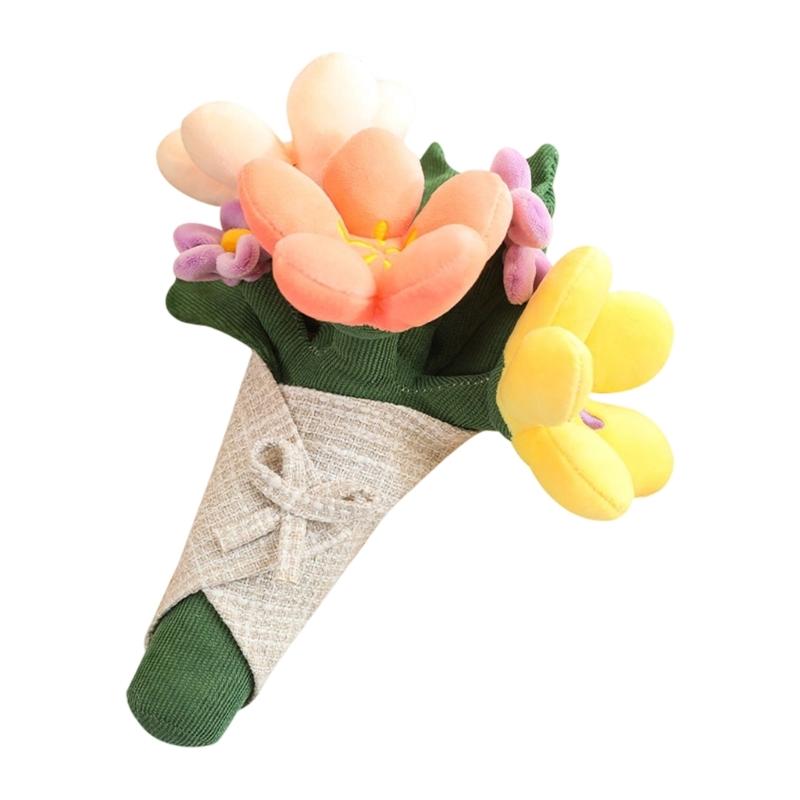 

Realistic Faux Floral Stuffed Toy With PP Cotton For Kids Adults Wedding Decoration Gift розовый