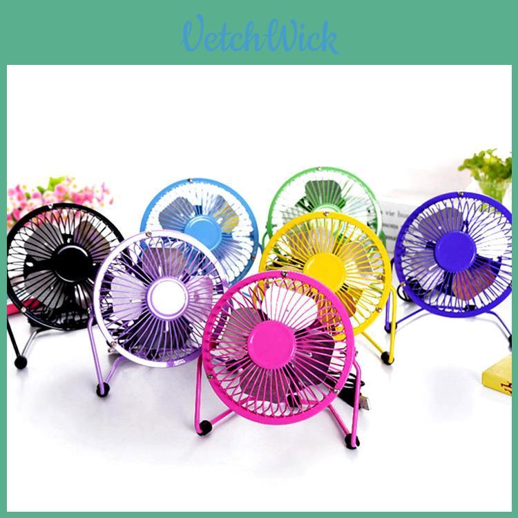 Stylish Usb Small Fan With Aluminum Blades For Quiet Desktop Office Use