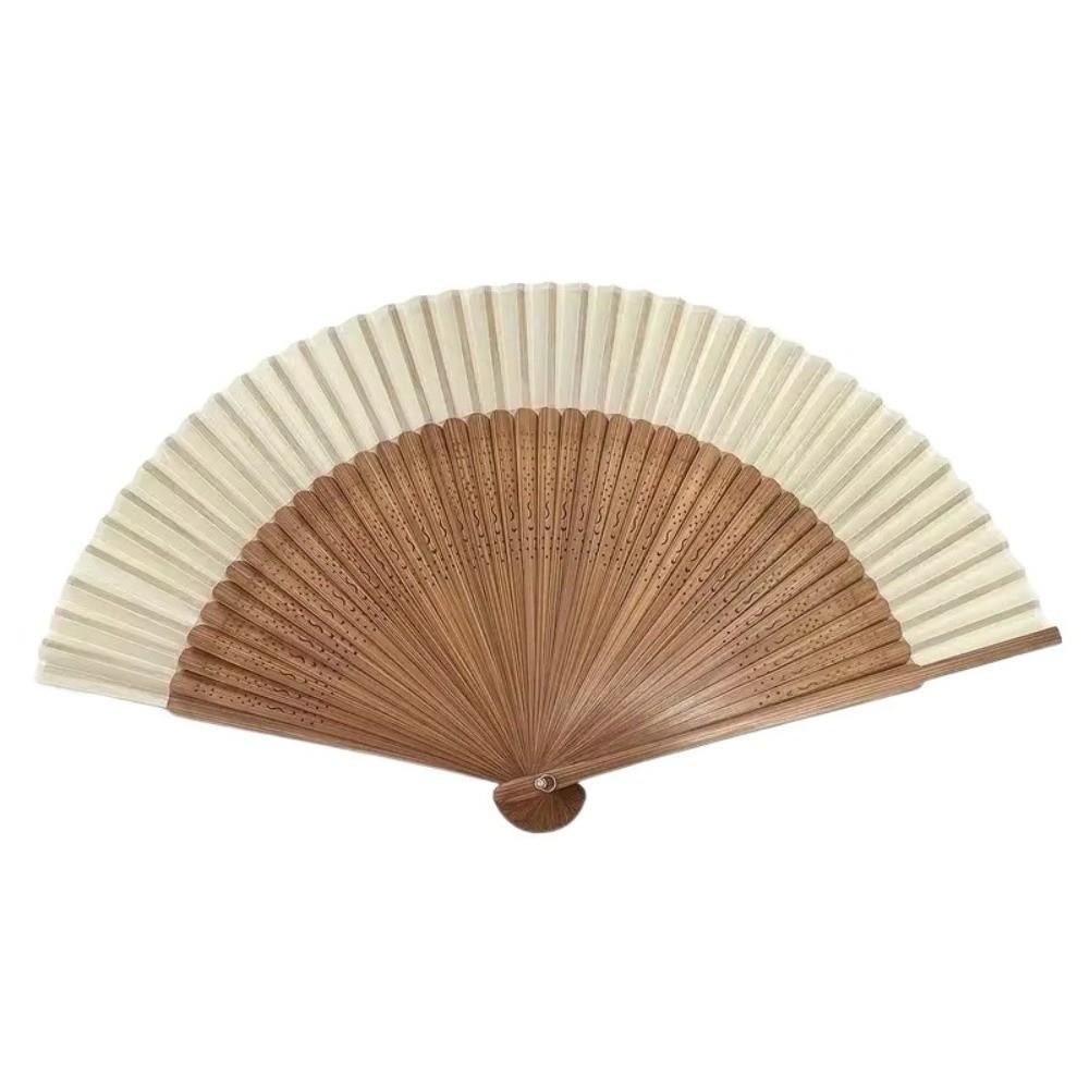 Portable Bamboo Folding Fan Foldable Short Folding Dance Folding Fan Simple and Elegant Decorative Bamboo Fan Catwalk