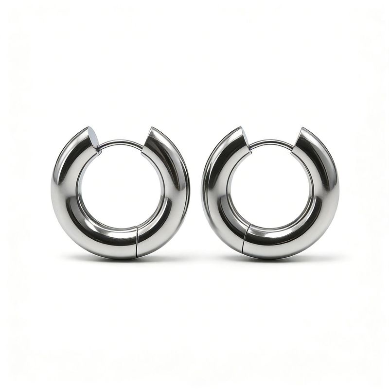 Fashion hip-hop hiphop rap bold thickened big earring Men wide earrings single titanium steel stud earrings Fancy