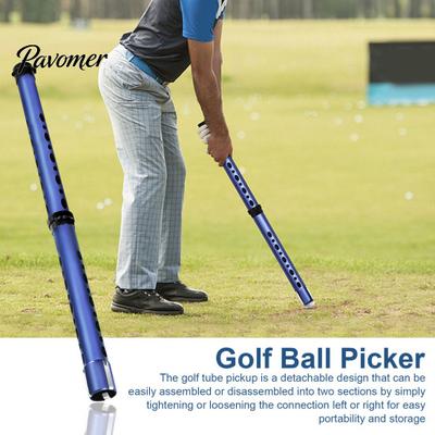 Golfball-Sammler Abnehmbar Aluminiumlegierung Retriever Greifer Werkzeug Shag-Rohr Shagger Sammler Hält 21 Bälle Praktisch
