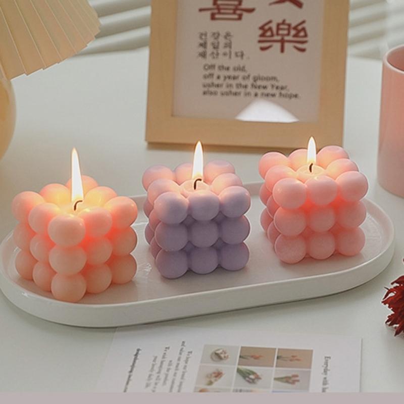 6x6cm Cube Candle Aroma Scented Candles Natural Soy Wax AromatherapyFragrant Birthday Gift