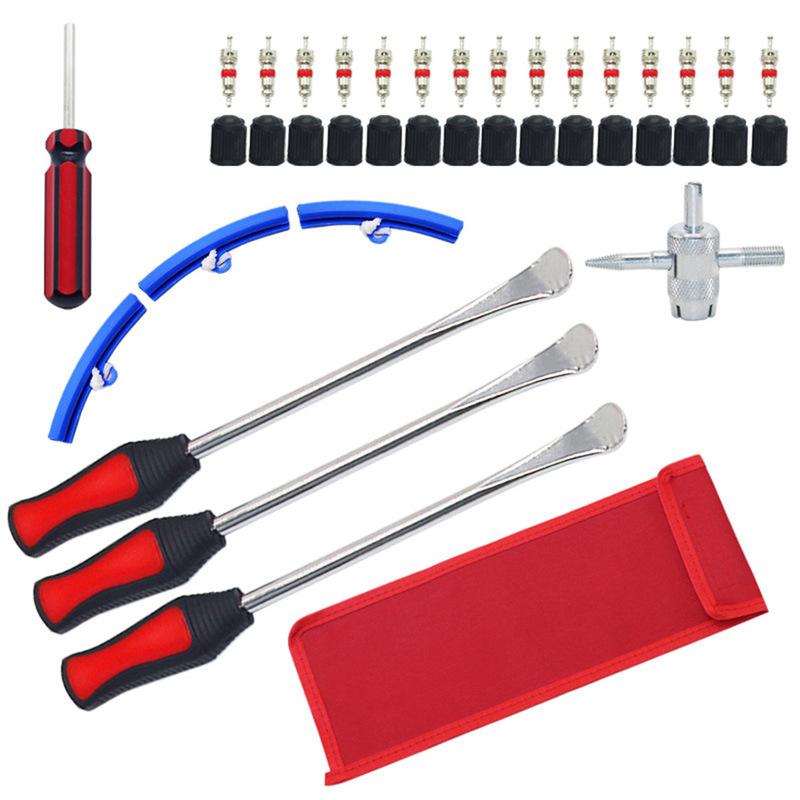 39Pcs Tire Pry Tool Kit For Repairing And Replacing Tires On Motorcycles Cars Tire Changing Lever Tools Auto Spoon Tire Kit