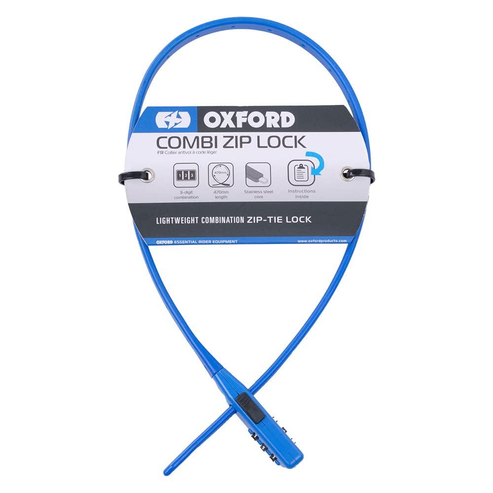 Oxford Combi Zip Lock Helmet Lock 3 Digit Dial Lock