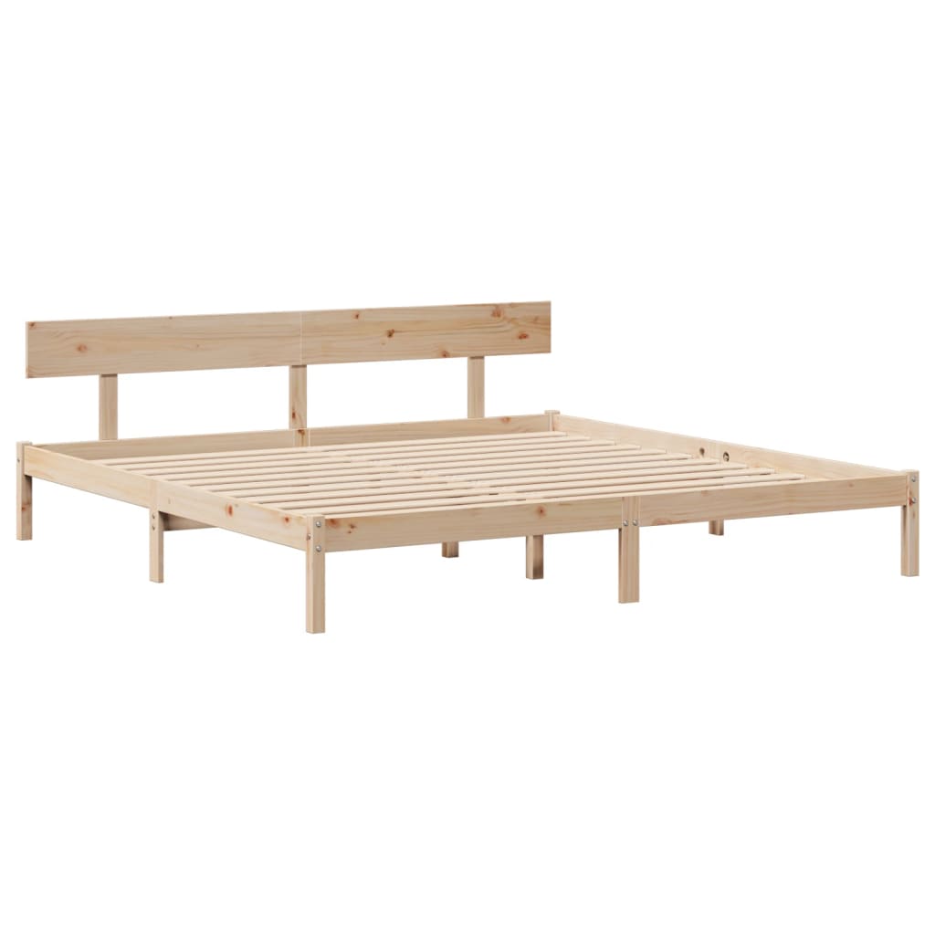 Solid Wood Bed without Mattress 180x200 cm Pine Wood