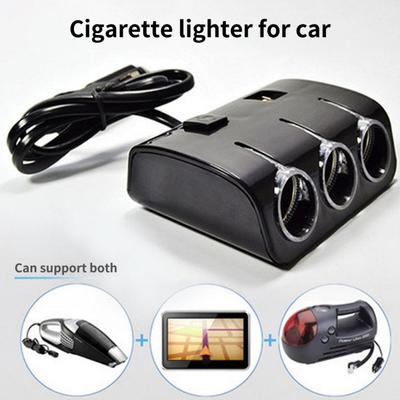 Car Charger Dual USB Plug Play Stable Output Heat-resistant Three Socket Mobile Phone Charging