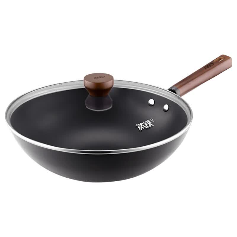 ASD 32cm Titanium-Coated Iron Wok