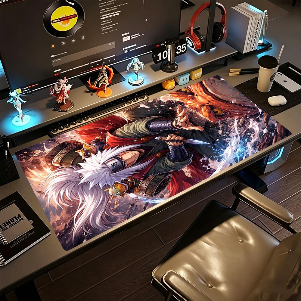 Naruto Großes Mauspadd Tastaturmatte Computertischmatte Rutschfeste Gummibasis Schreibtischzubehör