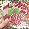 1/4Pcs Christmas Diy 3D Landscaping Stickers Miniature Scene Cabin Stickers Scene Stacking Pasting Cute Adult Child Gift