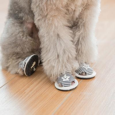Sommer niedlich Hund Sommer Sandalen Teddy Pomeranian Bär kleiner und mittelgroßer Hund rutschfest atmungsaktiv weichsohlig Haustierschuhe