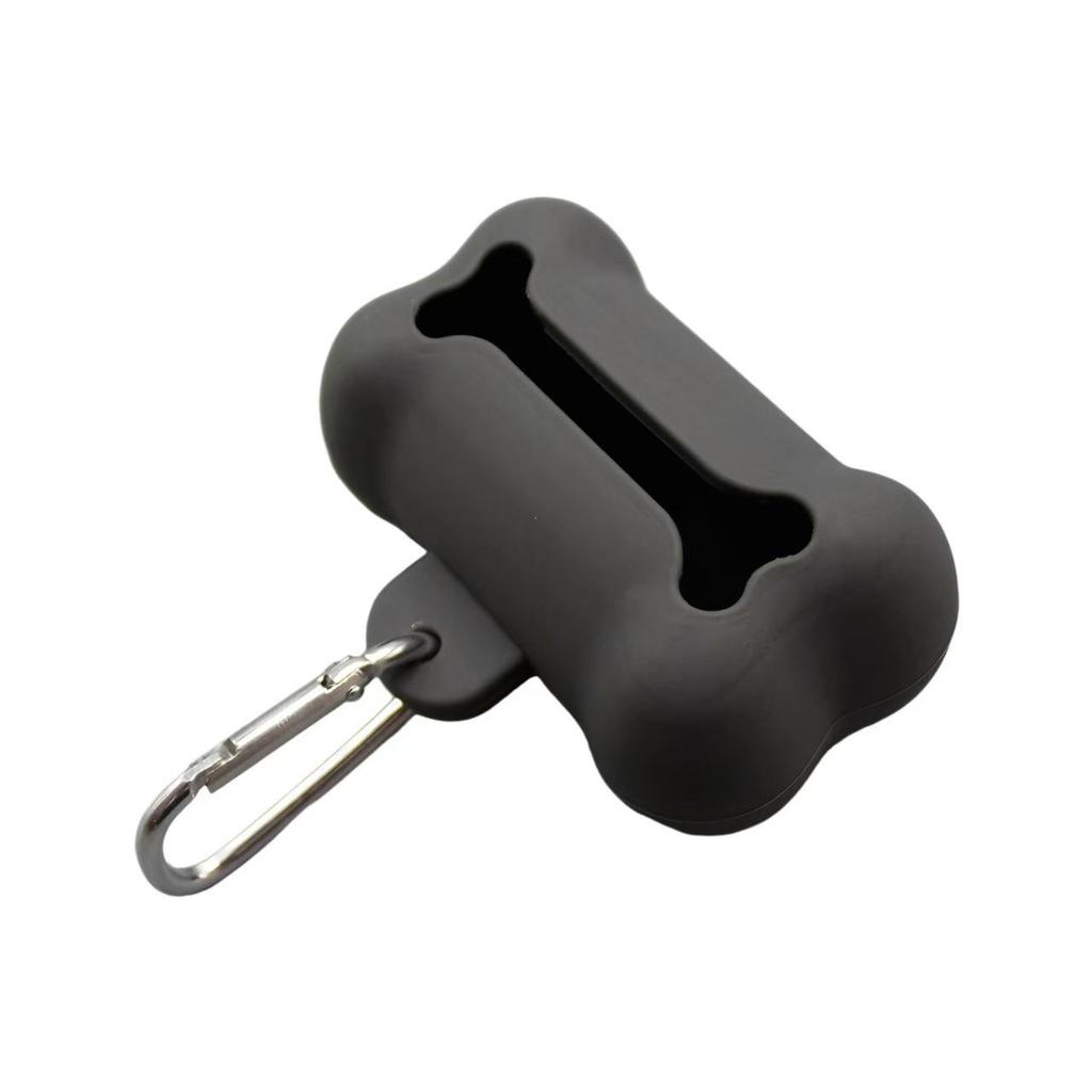 Silicone Bone-Shaped Pet Poop Scooper & Trash Bag Holder