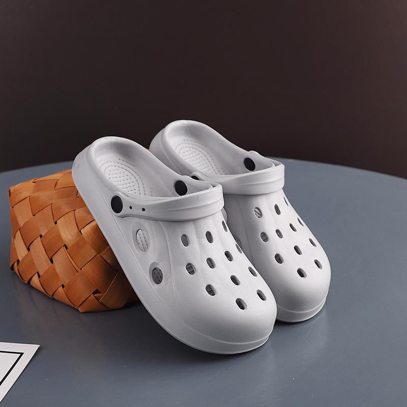 Summer Women/Men Fashion Non-slip Soft Sole Closed Toe Sandals for Outdoor Wearing 2024 - Thick Sole Beach Slippers