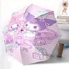 Casual My Melody & Kuromi Automatic Opening and Closing Cartoon Umbrella - Lightweight 3-Fold Design, Suitable for Fans, Travel, Daily Use - Official