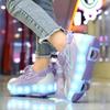 Kinder Rollschuhe Schuhe LED Rollschuhe Schuhe mit 4 Rädern Speed Sneaker Schuhe für Mädchen Frauen Sneaker mit Rädern