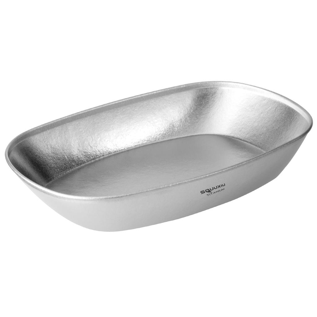 Titanium Plate Camping Plate BBQ Plate Fish Plate Ultra Lightweight Stackable and Portable Health Grade 106g Salad